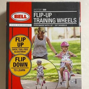 * NEW BELL Spotter 500 Flip up/down training wheels.